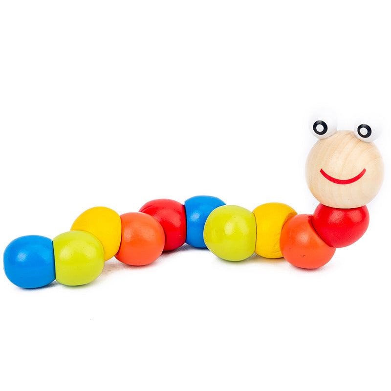 Kids Wooden Xylophone Clock Caterpillar Geometric Stacking Board Clearance Sale 3 Years + - Little Kooma