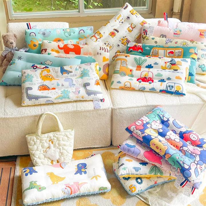 Baby Kids Double-sided Soothing Dotted Velvet Pillow - Little Kooma