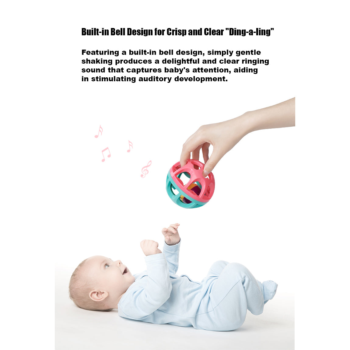 Babycare Baby Rattle Ball Toy 6 Months + - Little Kooma