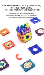 Baby & Kids Magnetic Tiles Building Blocks Set Early Educational Toy w LED Light 3 Years + - Little Kooma