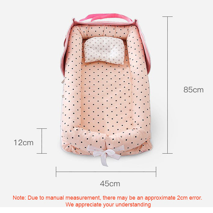 Baby Portable Foldable Cot Travel Bed Newborn Safety Bed Sleep By Your Side Baby Nest Lounger - Little Kooma
