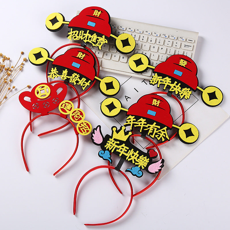 Chinese New Year CNY Red Kids Hair Accessories Headband - Little Kooma
