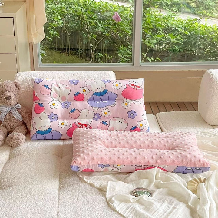 Baby Kids Double-sided Soothing Dotted Velvet Pillow - Little Kooma
