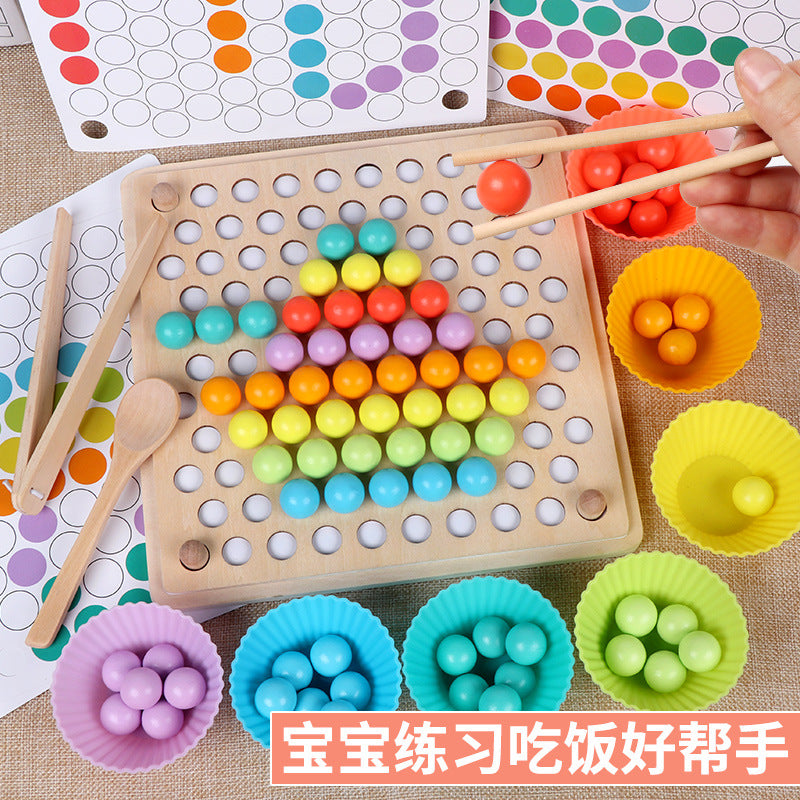 Pearl Fishing Memory Chess Logarithmic Plate with Beads Toys Clearance Sale 3 Years + - Little Kooma