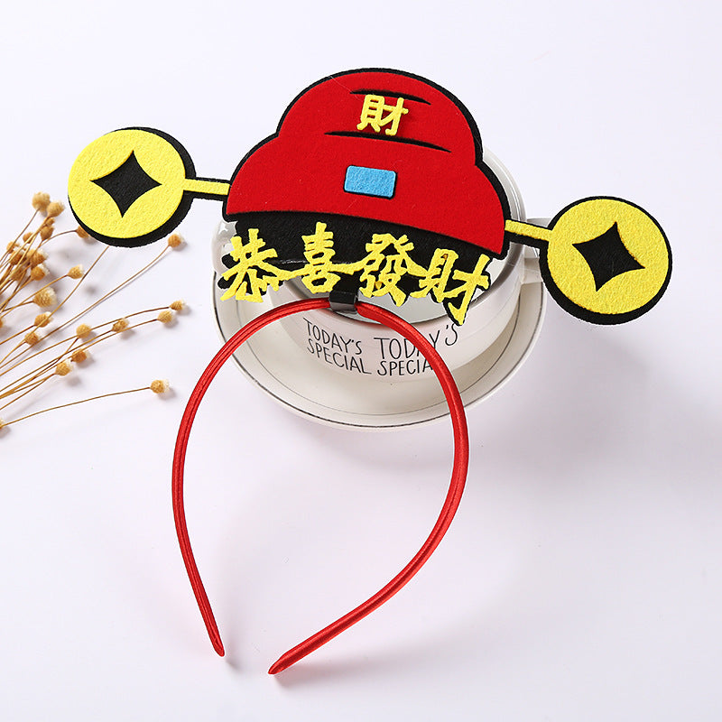 Chinese New Year CNY Red Kids Hair Accessories Headband - Little Kooma