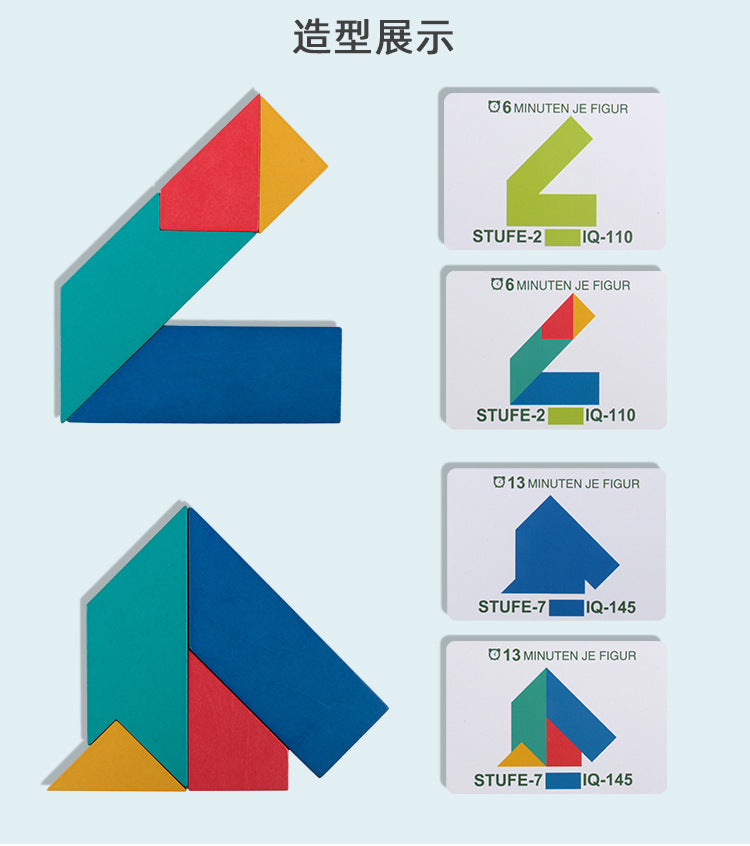 Tangram Shapes Puzzle Clearance Sale 3 Years +