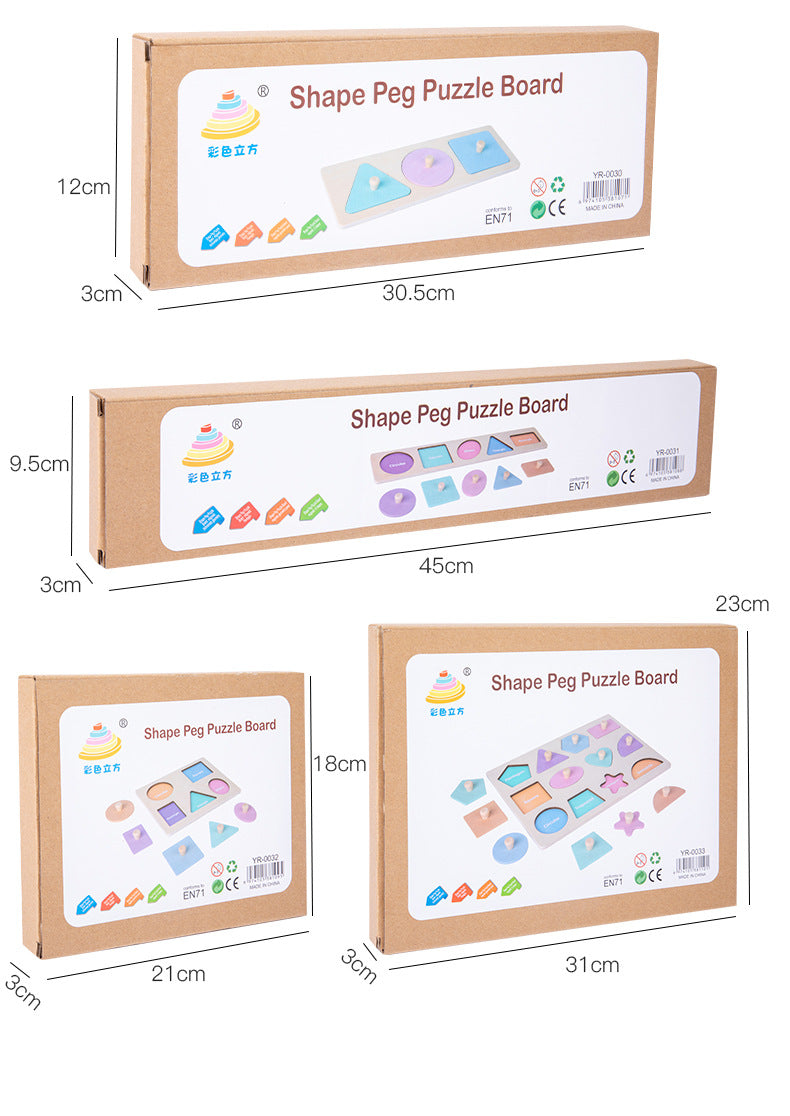 Shape Peg Puzzle Board Clearance Sale 3 Years +