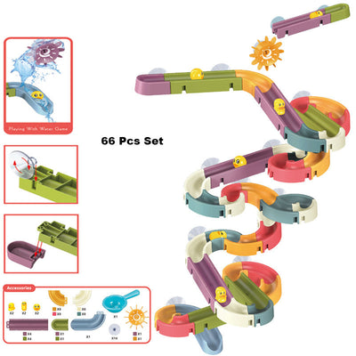 Baby Toddler Kids Wall Bathtub Mounted Water Play Track Toy Set w Suction Cups - Little Kooma