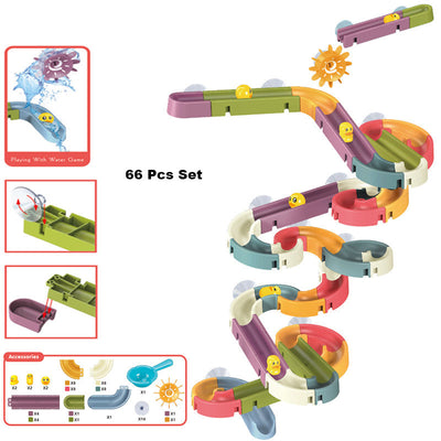Baby Toddler Kids Wall Bathtub Mounted Water Play Track Toy Set w Suction Cups - Little Kooma