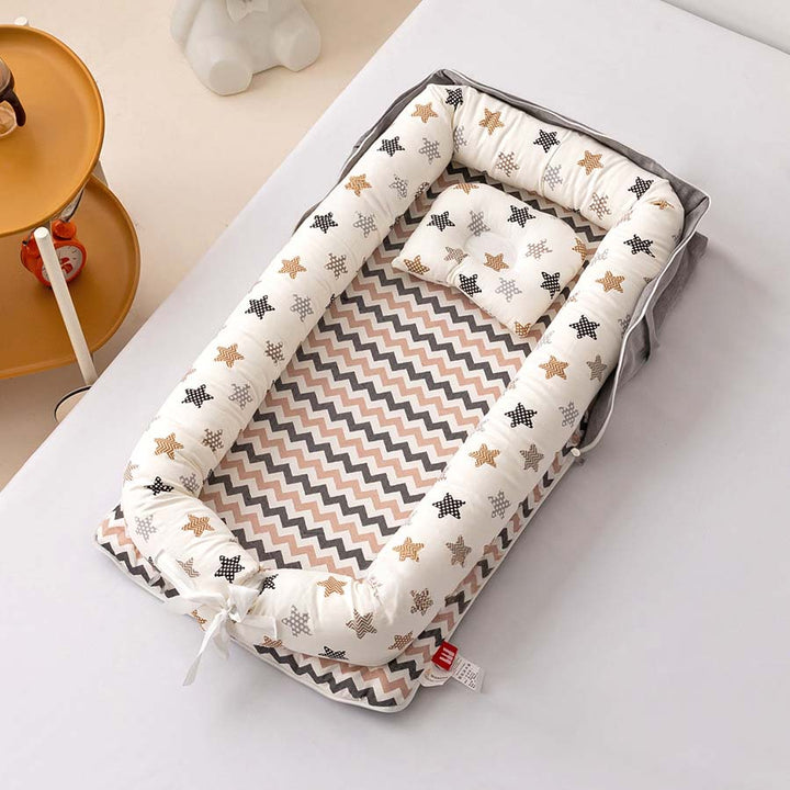 Baby Portable Foldable Cot Travel Bed Newborn Safety Bed Sleep By Your Side Baby Nest Lounger - Little Kooma