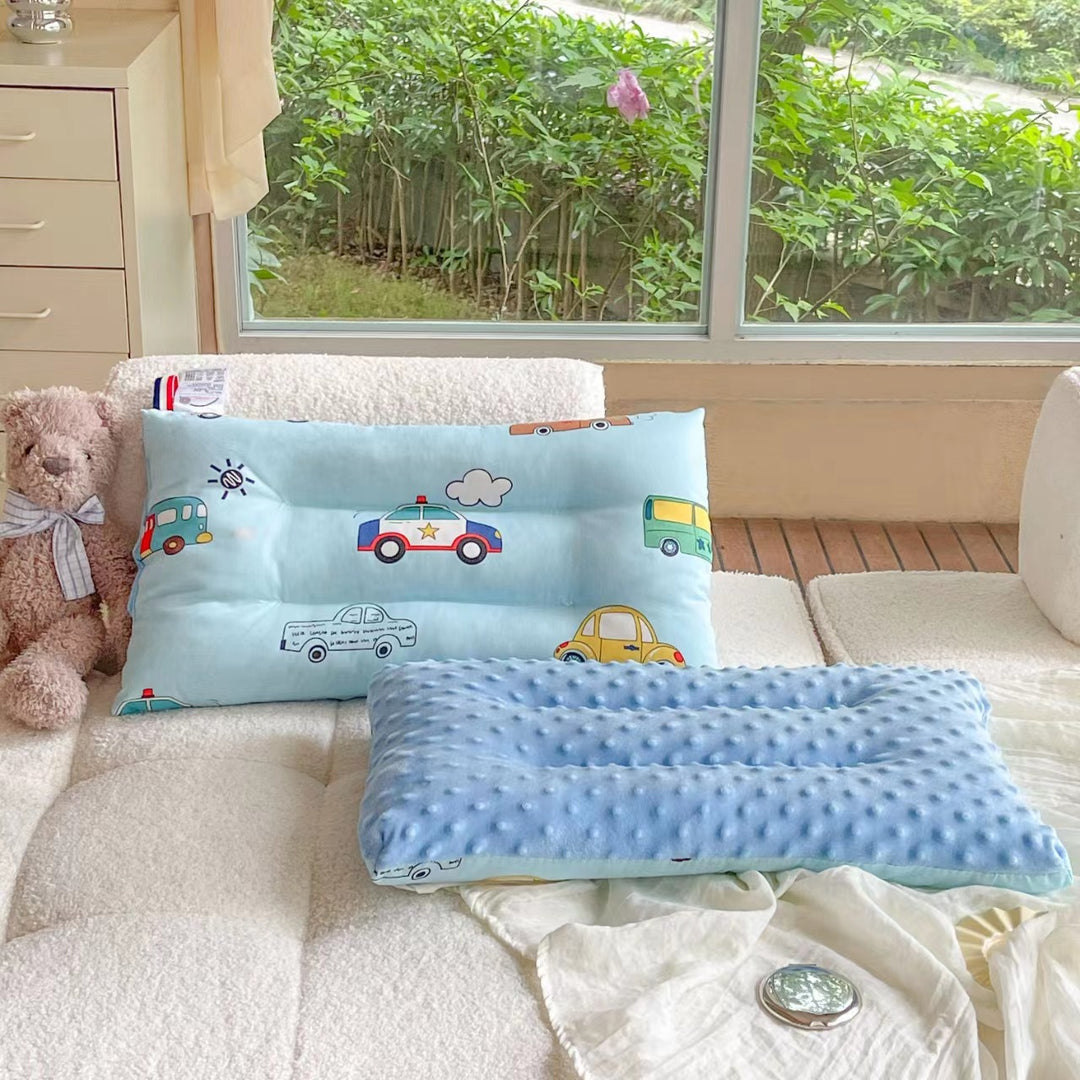 Baby Kids Double-sided Soothing Dotted Velvet Pillow - Little Kooma