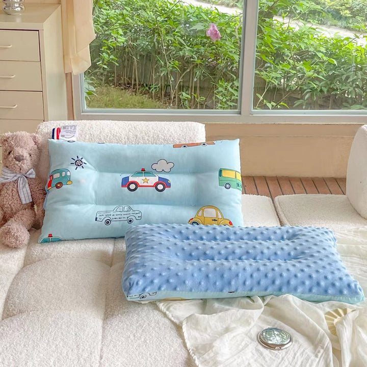 Baby Kids Double-sided Soothing Dotted Velvet Pillow - Little Kooma