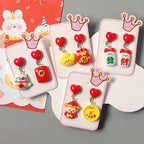 Chinese New Year CNY Kids Girl's Ear Clips Clip-on Earrings - Little Kooma