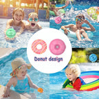 Baby Toddler Kids Water Play Reusable Magnetic Self-sealing Donut Water Balls Easy Quick Fill Splash Water Balls - Little Kooma