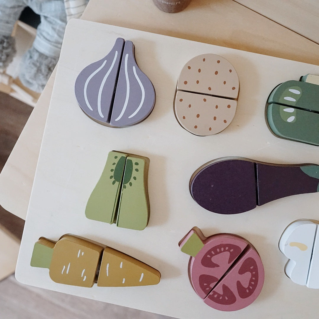 Kids Flat Veggie Cutting Toy Set Clearance Sale 3 Years + - Little Kooma
