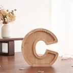 Wooden Cartoon Alphabet Piggy Bank Clearance Sale 3 Years + - Little Kooma