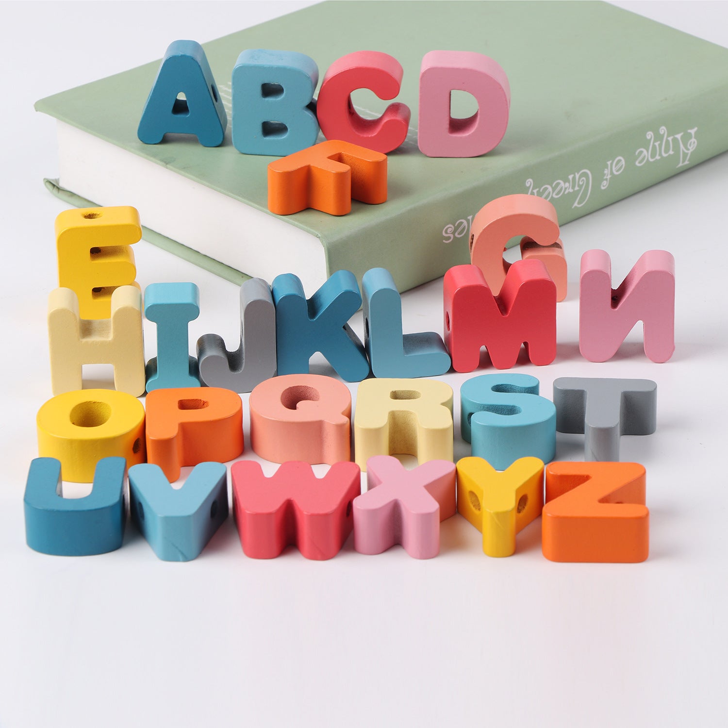 Kids Montessori Wooden Bead Stringing Toy Clearance Sale 3 Years +