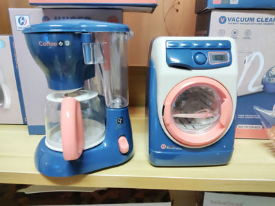 Kids Boys Girls Pretend Play Mini Household Appliances - Bread Machine Oven Coffee Machine Washing Machine Vacuum Cleaner Juicer Mixer - Little Kooma