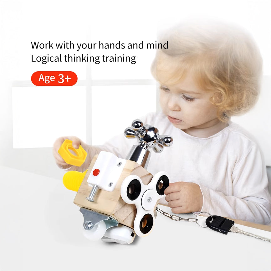 Kids Busy Cube Montessori Toy Clearance Sale 3 Years +