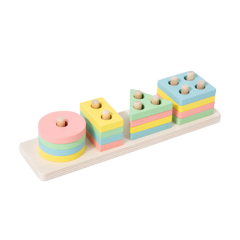 Kids Wooden Xylophone Clock Caterpillar Geometric Stacking Board Clearance Sale 3 Years + - Little Kooma