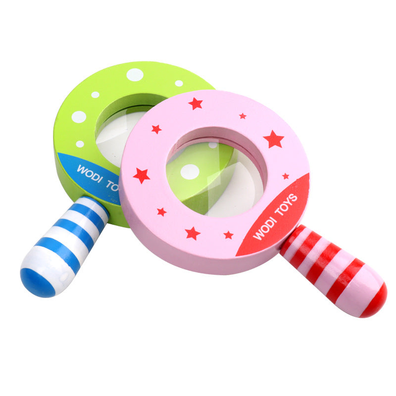Kids Montessori Wooden Magnifying Glass Toy Clearance Sale 3 Years + - Little Kooma