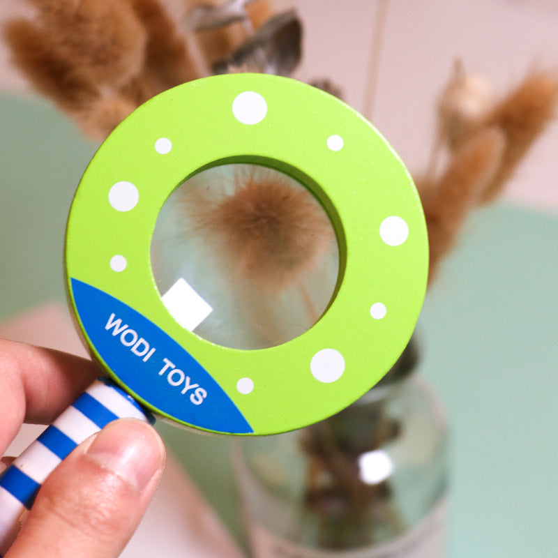 Kids Montessori Wooden Magnifying Glass Toy Clearance Sale 3 Years + - Little Kooma