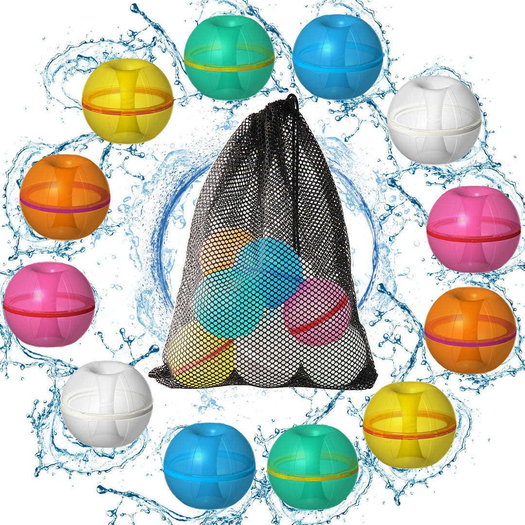 Baby Toddler Kids Water Play Reusable Magnetic Self-sealing Donut Water Balls Easy Quick Fill Splash Water Balls - Little Kooma