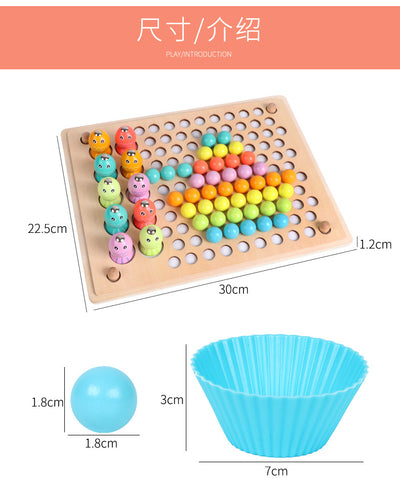 Pearl Fishing Memory Chess Logarithmic Plate with Beads Toys Clearance Sale 3 Years + - Little Kooma
