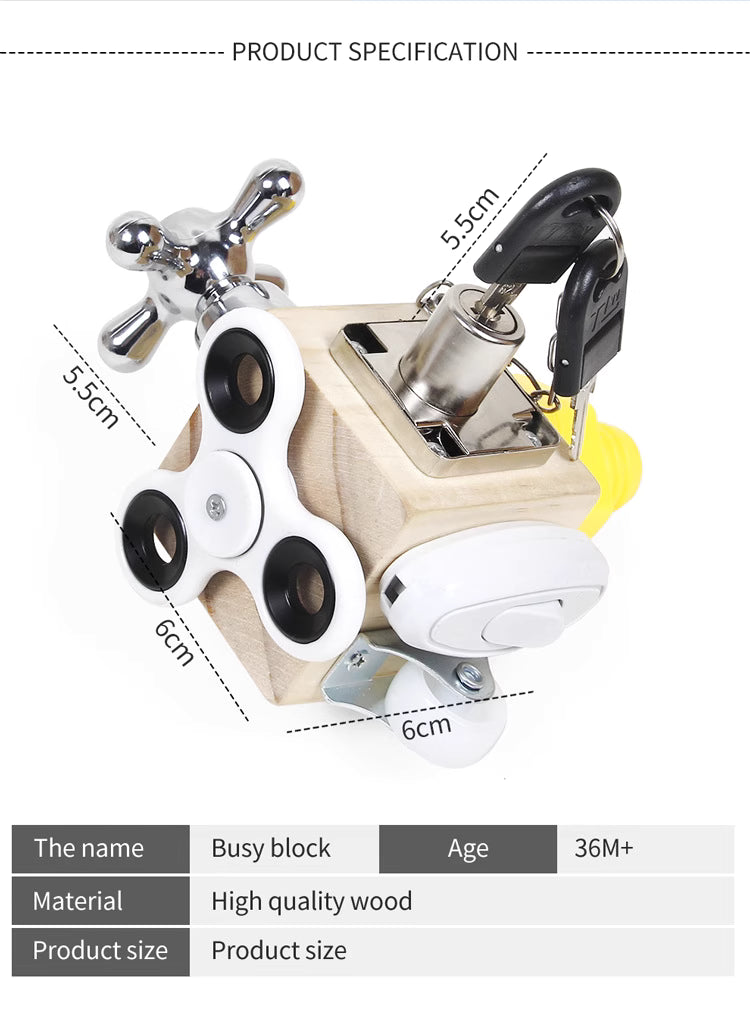 Kids Busy Cube Montessori Toy Clearance Sale 3 Years +