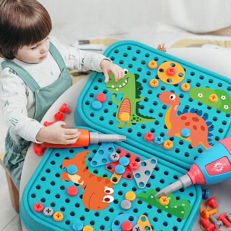 Kids 461 Piece Set with Electric Drill Toy Kids Drill Sets Preschool & Toddler STEM Toy - Little Kooma