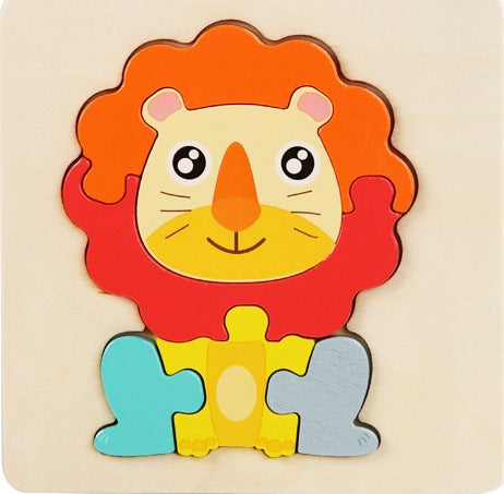 Wooden Toddler Animal Vehicle Puzzles w Handles Educational Montessori Puzzles Toys