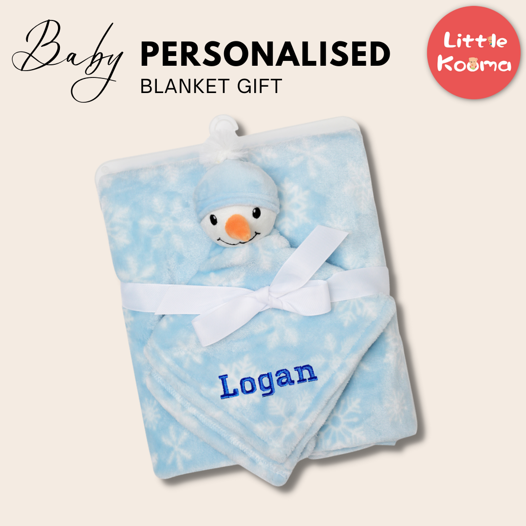 New Born Baby Boy Girl Christmas LED Light Layette Plush Blanket Snowman Suitcase Mummy Makeup Box Gift Hamper New Born Baby Gift Box Set - Little Kooma