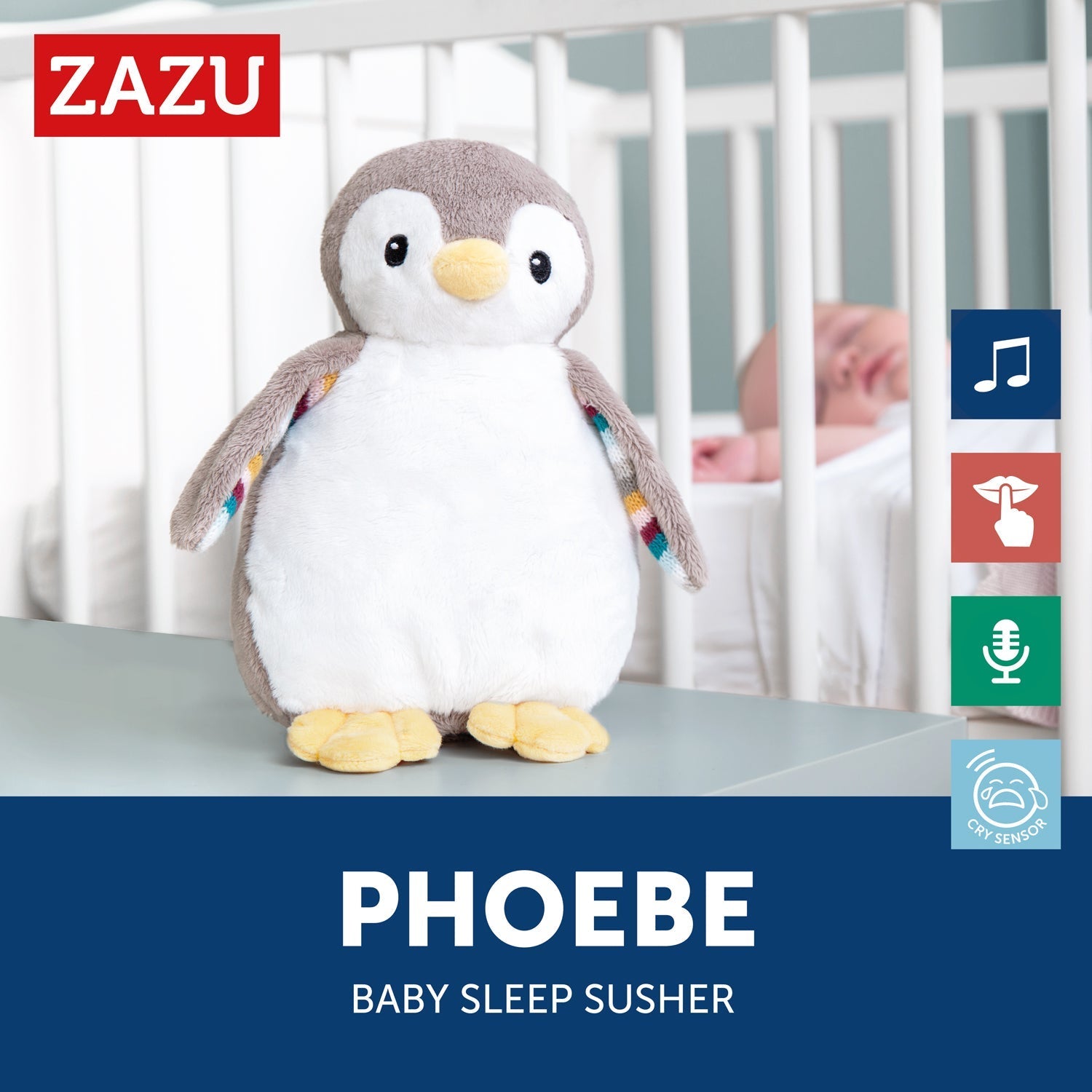 Sound Machine with Nightlight and Voice - Bruno / Phoebe - Little Kooma