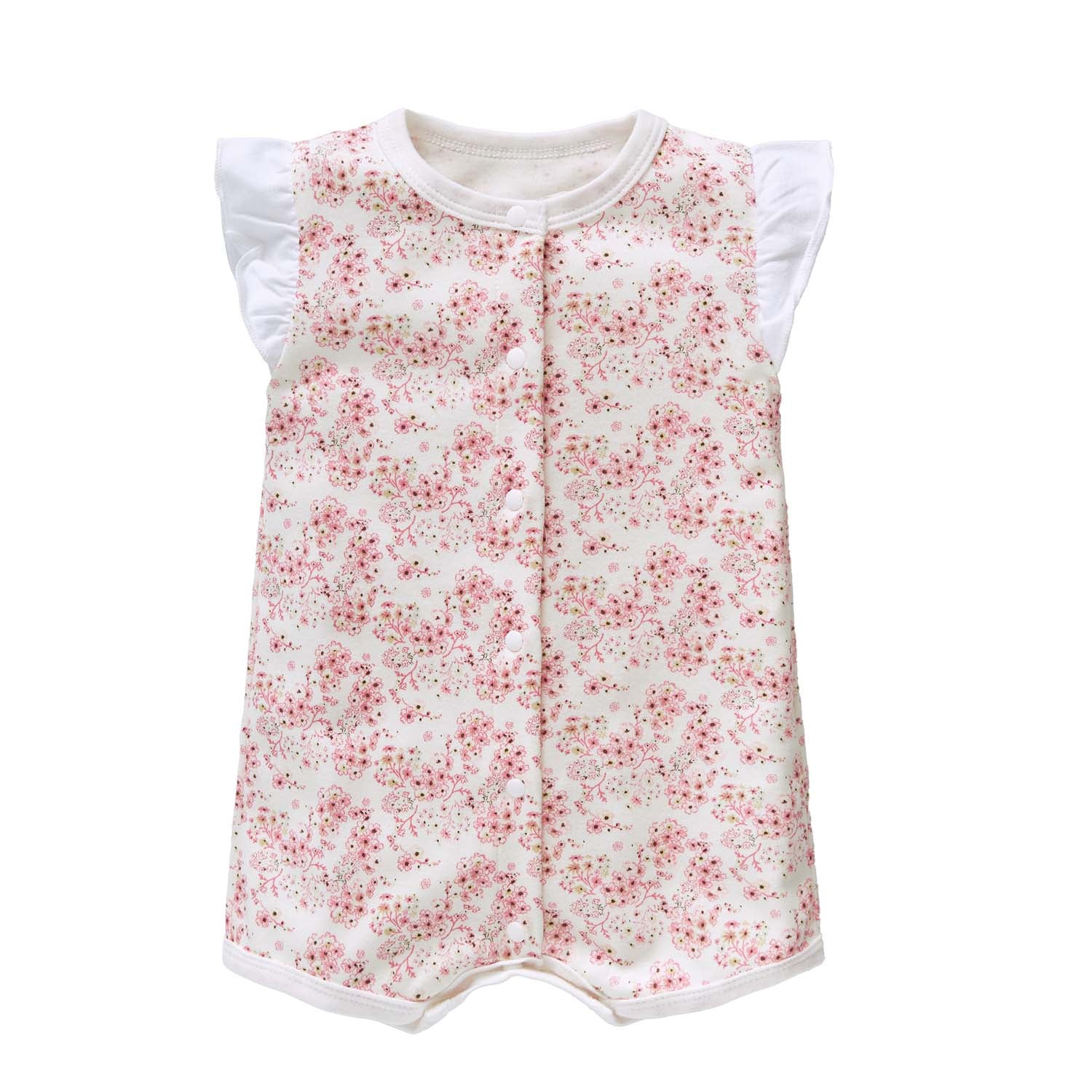 Baby Girl Pink Floral Romper - Little Kooma