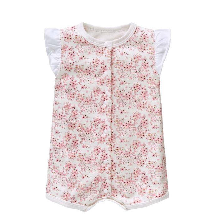 Baby Girl Pink Floral Romper - Little Kooma
