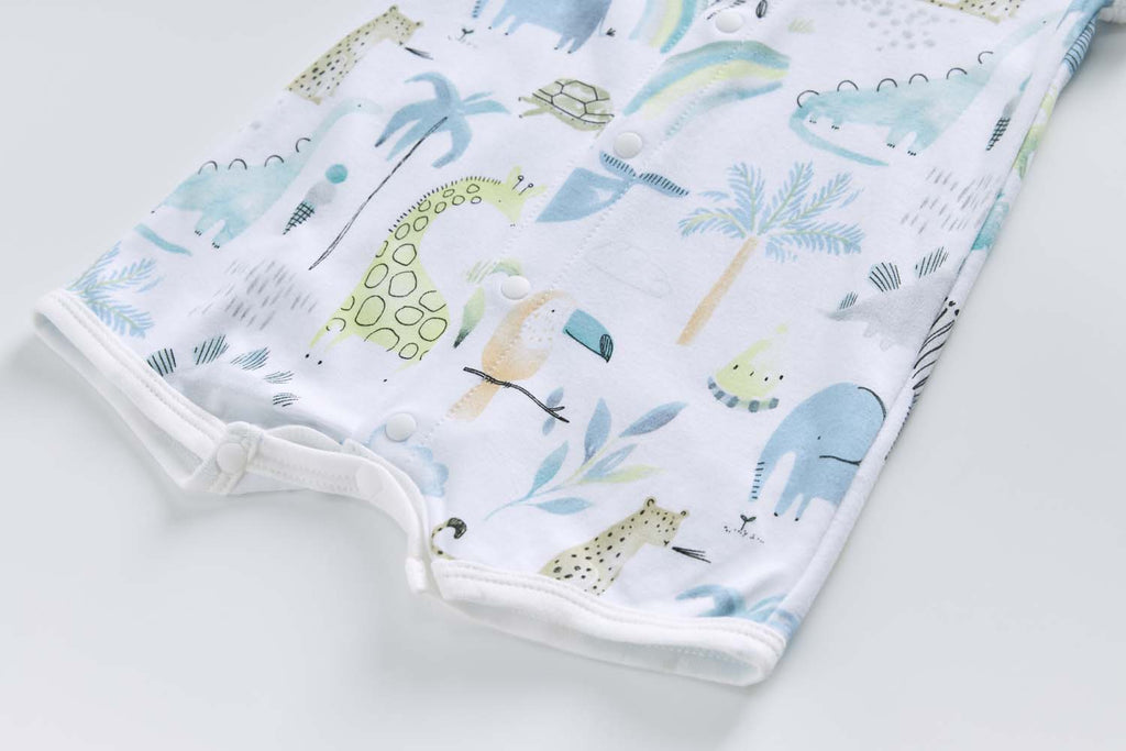 Baby Boy Giraffe Elephant Zebra Romper - Little Kooma