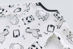 Baby Boy Cotton Sleepsuit Elephant Panda Giraffe Two Way Zipper All In One Jumpsuit - Little Kooma