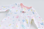 Baby Cotton Sleepsuit Colorful Sprinkles Two Way Zipper All In One Jumpsuit Feet Cover - Little Kooma