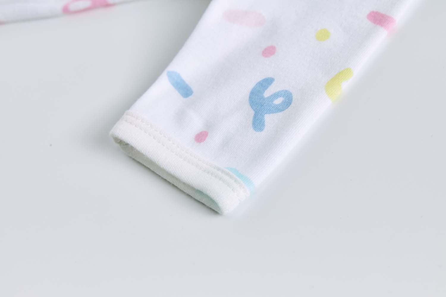 Baby Cotton Sleepsuit Colorful Sprinkles Two Way Zipper All In One Jumpsuit Feet Cover - Little Kooma