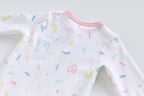 Baby Cotton Sleepsuit Colorful Sprinkles Two Way Zipper All In One Jumpsuit Feet Cover - Little Kooma