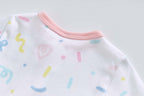 Baby Cotton Sleepsuit Colorful Sprinkles Two Way Zipper All In One Jumpsuit Feet Cover - Little Kooma