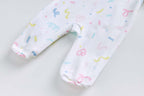 Baby Cotton Sleepsuit Colorful Sprinkles Two Way Zipper All In One Jumpsuit Feet Cover - Little Kooma
