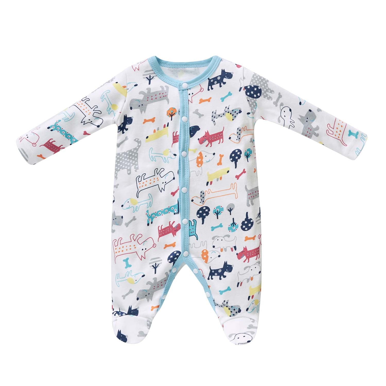 Baby Boy Cotton Sleepsuit Puppy All In One Jumpsuit - Little Kooma