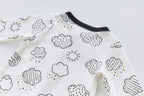 Baby Boy Cotton Sleepsuit Rainbow n Clouds All In One Jumpsuit - Little Kooma