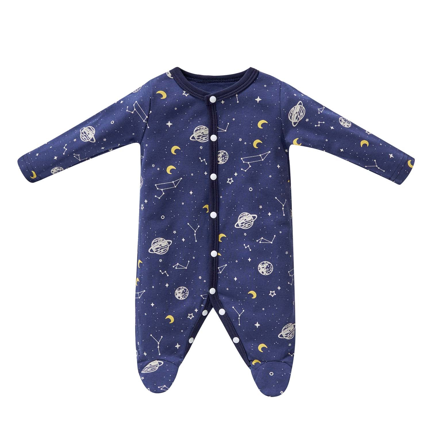 Baby Boy Cotton Sleepsuit Space All In One Jumpsuit Little Kooma