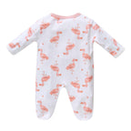 Baby Cotton Sleepsuit Flamingo Two Way Zip All In One Jumpsuit Feet Cover - Little Kooma