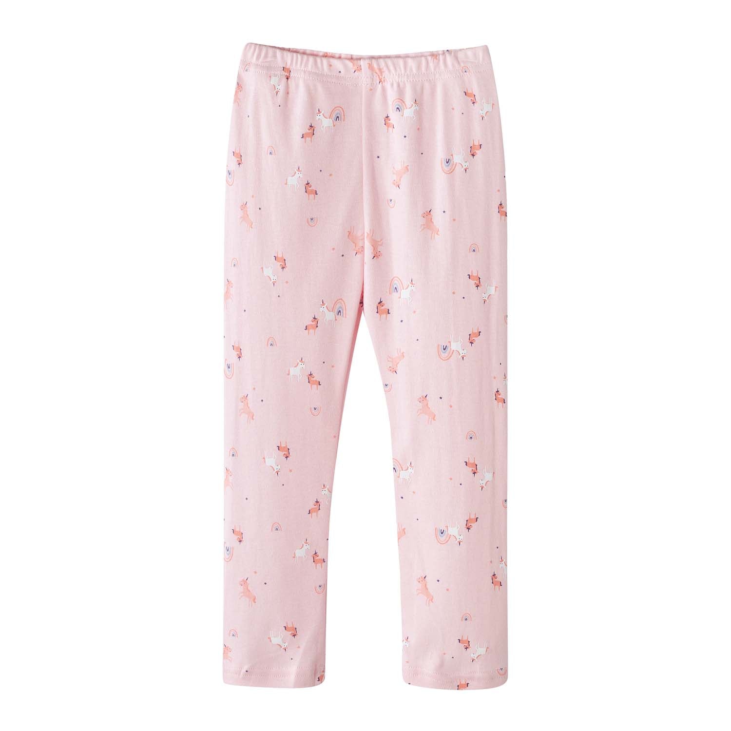 Baby Kids Pajamas Pink Unicorn Top n Pants Set - Little Kooma