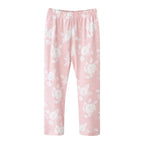 Baby Kids Pajamas Pink w White Flowers Top n Pants Set - Little Kooma