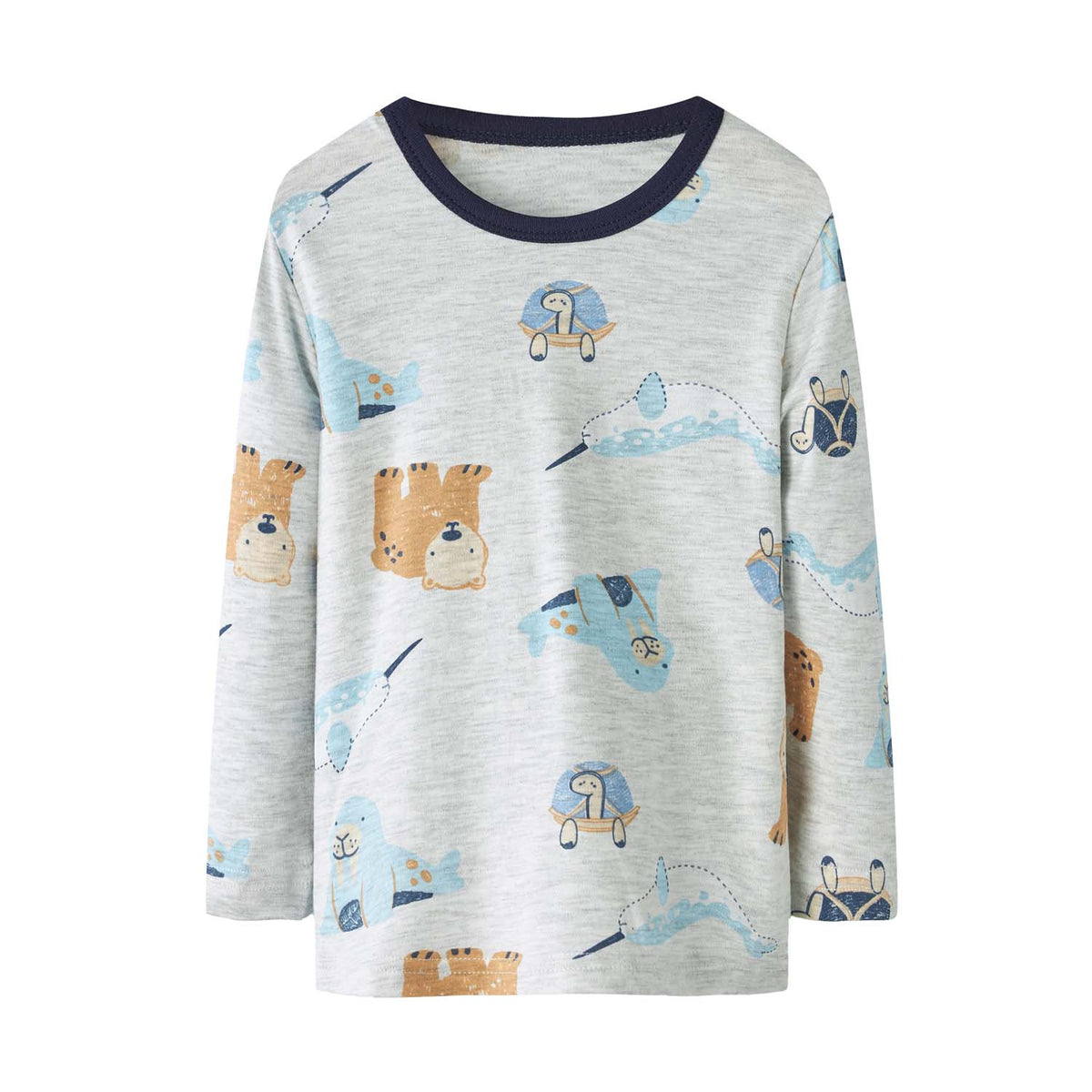 Baby Kids Pajamas Sea Animals Top n Pants Set - Little Kooma