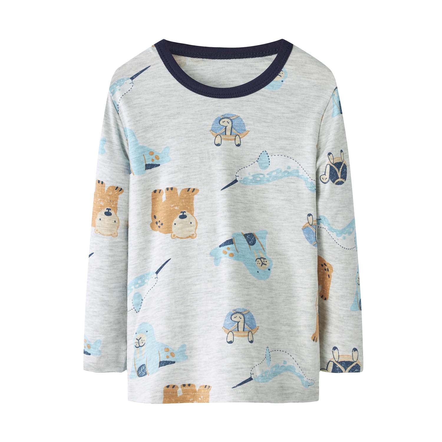 Baby Kids Pajamas Sea Animals Top n Pants Set - Little Kooma